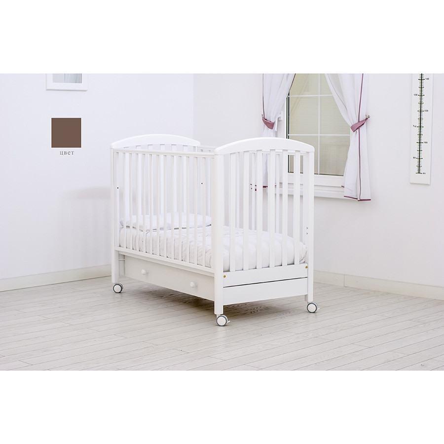 Детская кроватка MIBB Superpop Noce Antico/темный орех 120x60