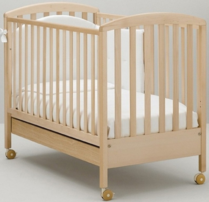 Детская кроватка MIBB Superpop Sbiancato/выбеленный бук 125x65