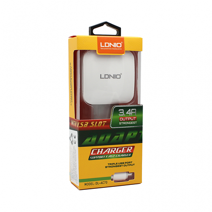 Зарядное устройство LDNIO Lightning USB DL-AC70, фото 2