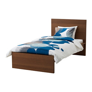 Кровать каркас МАЛЬМ коричневая морилка 90х200 ИКЕА, IKEA, фото 2