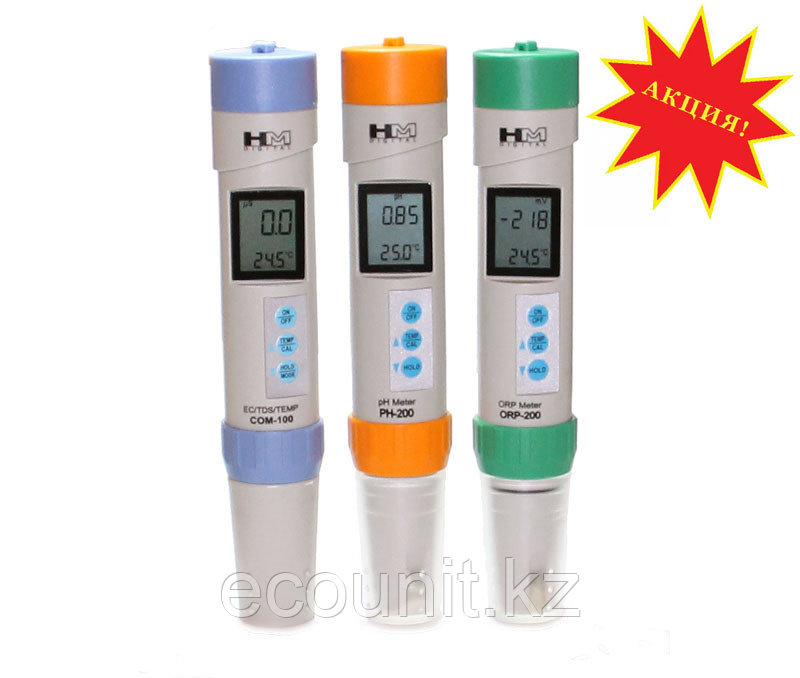 HM Digital Набор профессиональных 
приборов для измерения pH, ОВП, 
TDS жидких сред PHORPCOM