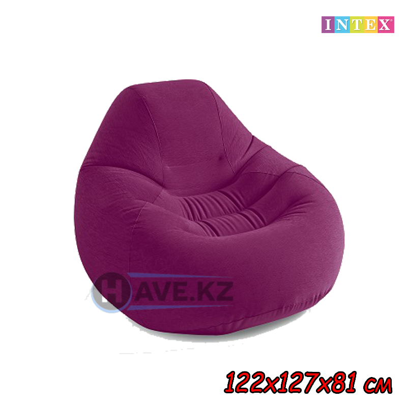 Надувное кресло-пуфик INTEX 68584 - 122х127х81 см, фиолетовый