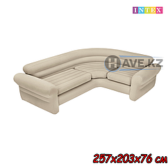 Надувной диван INTEX 68575 - 257х203х76 см, серый