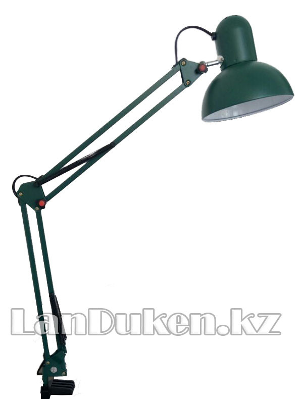 Светильник лампа настольный на струбцине (зеленый)