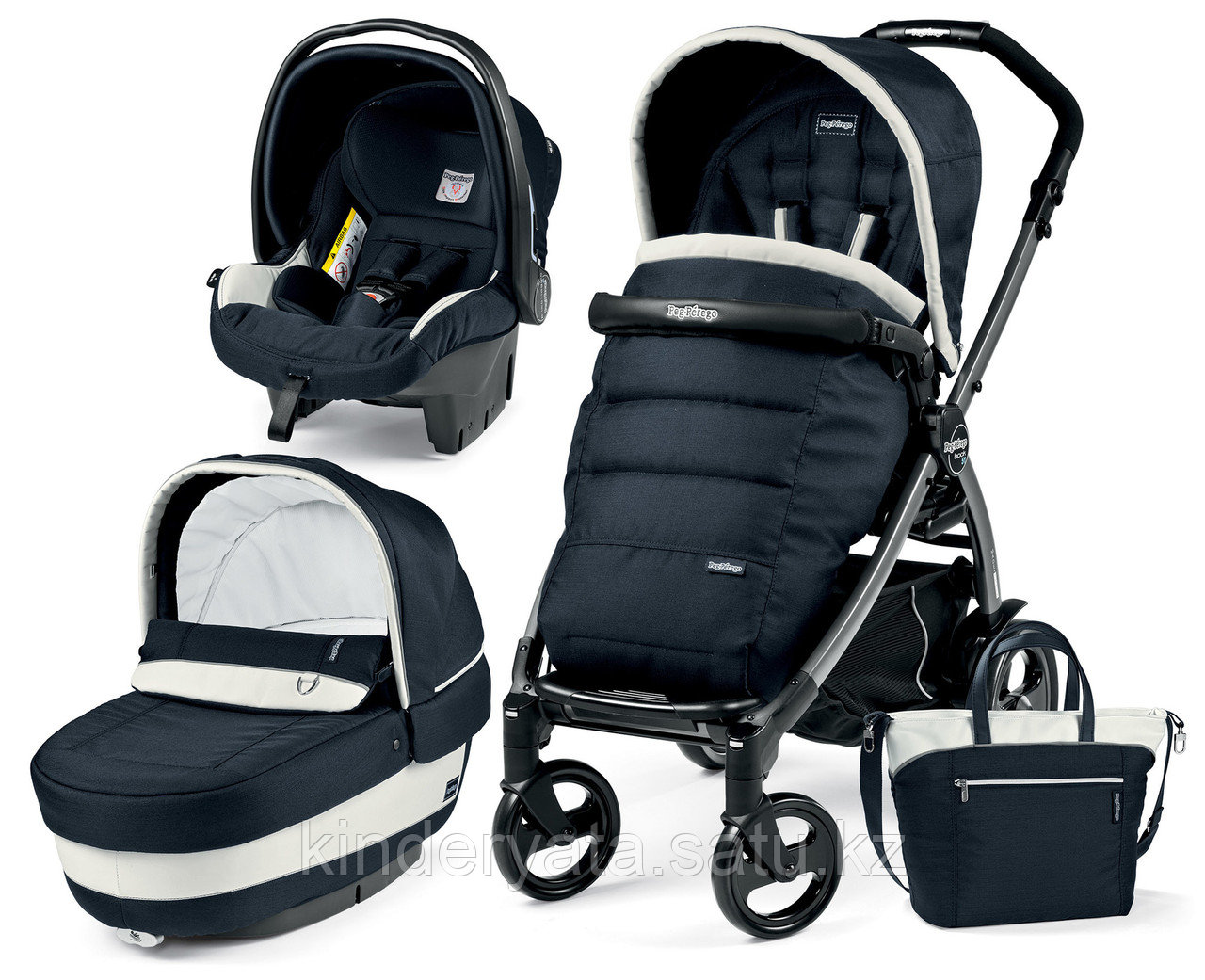 КОЛЯСКА 3 В 1 PEG-PEREGO BOOK PLUS SET MODULAR POP UP (LUXE GREY)