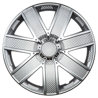 Колпак колесный 16 ГАЛАКСИ серебристый карбон (4 шт.)