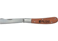Нож садовый, 173 мм, складной, копулировочный, деревянная рукоятка
