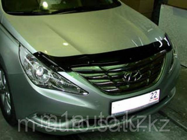 Мухобойка (дефлектор капота) на Hyundai Sonata/Хендай соната 2010- - фото 1 - id-p2649452