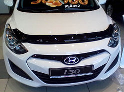 Мухобойка (дефлектор капота) на Hyundai i30/хендай i30 2012-