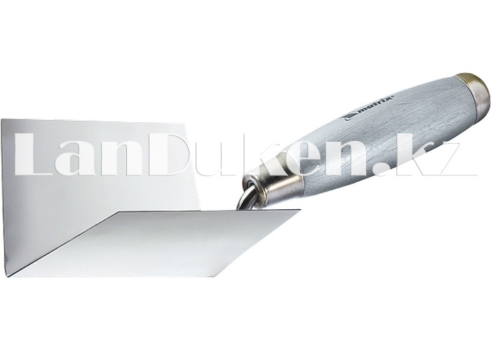 Мастерок угловой из стали для внутренних углов с деревянной ручкой 8х6х6 мм MATRIX 86308 (002)