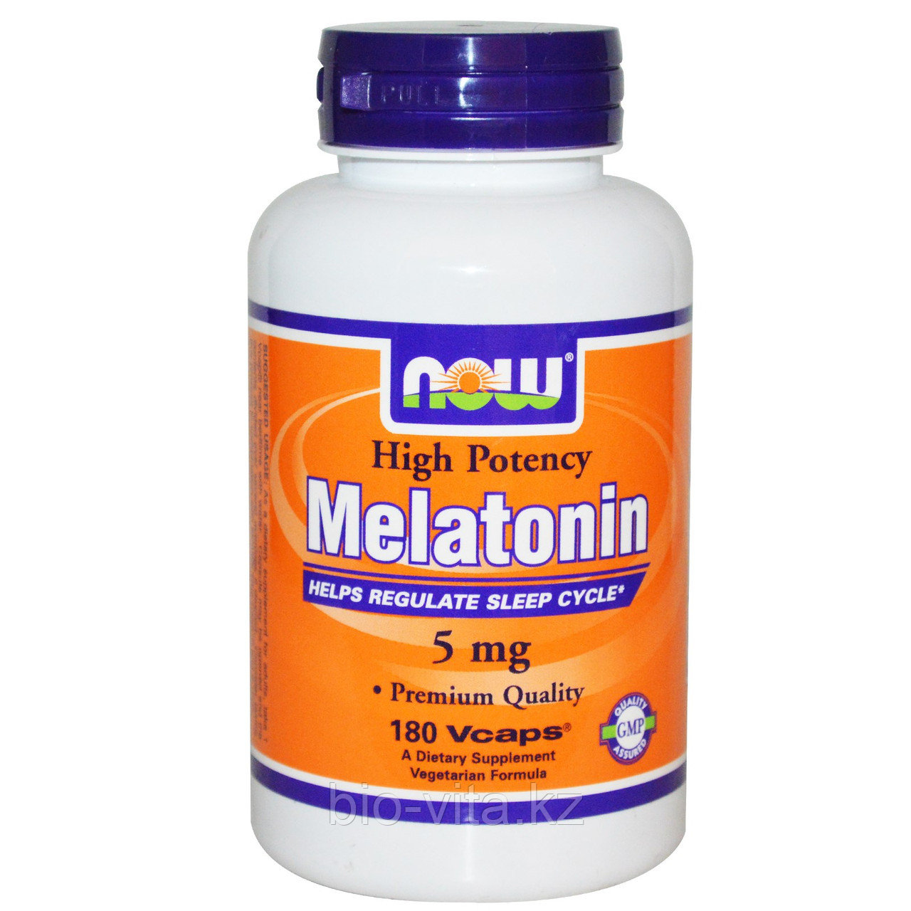 Мелатонин, высокая эффективность, 5 мг, 180 капсул в растительной оболочке.
