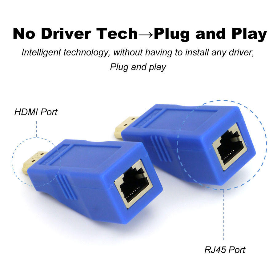 Удлинитель HDMI по витой паре (30м) EXTENDER в Астане. кабели для ...