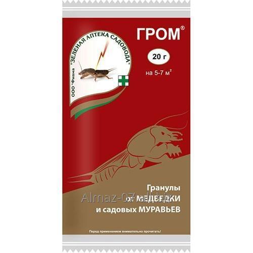 "Гром" от медведки и садовых муравьев, 20 г