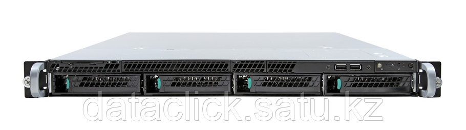 Сервер Rack 1U, 1xXeon E3-1200 v5/v6, 4xDDR4 UDIMM 2400, 4x3.5HDD, RAID 0,1,10,5, 2xGLAN, 350W   , фото 2