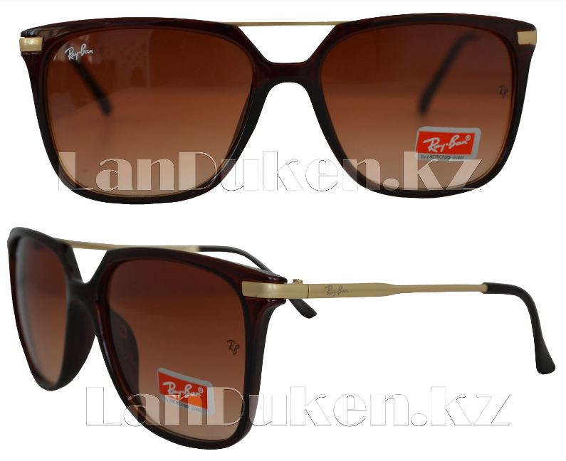 Очки солнцезащитные Бабочка Ray Ban коричневые - фото 2 - id-p43999695