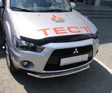 Мухобойка (дефлектор капота) на Mitsubishi Outlander/митсубиши аутлендер 2010-2012
