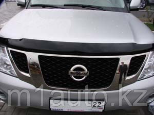 Мухобойка\дефлектор капота на Nissan Patrol/Ниссан Патрол 2010-