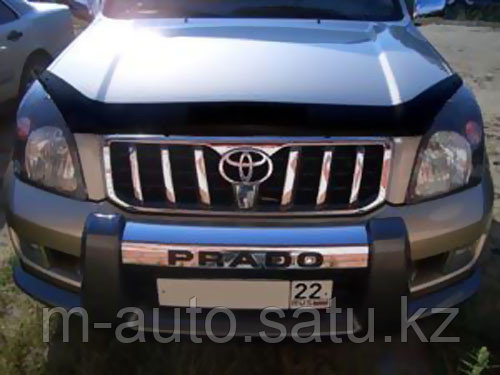 Мухобойка (дефлектор капота) Toyota Land Cruiser Prado/Тойота Прадо 120 - фото 1 - id-p2664237