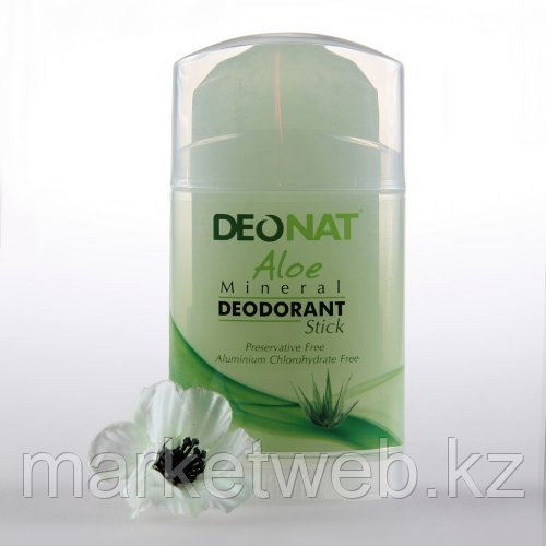 Дезодорант натуральный Тайланд Кристалл - Деонат с соком Алое зеленый, Twistup 100гр