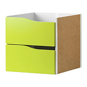Вставка с 2 ящиками КАЛЛАКС светло-зеленый ИКЕА, IKEA