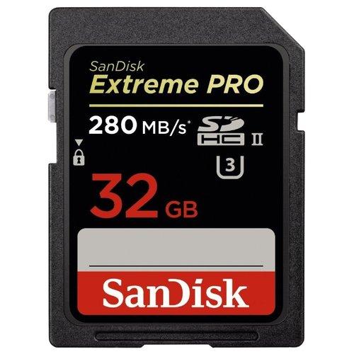 Карта памяти SanDisk 32GB Extreme PRO SDXC UHS-II, 280 Mb/s