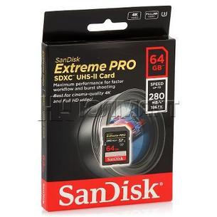 Карта памяти SanDisk 64GB Extreme PRO SDXC UHS-II, 280 Mb/s, фото 2