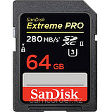 Карта памяти SanDisk 64GB Extreme PRO SDXC UHS-II, 280 Mb/s, фото 3