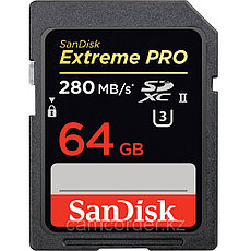 Карта памяти SanDisk 64GB Extreme PRO SDXC UHS-II, 280 Mb/s, фото 2