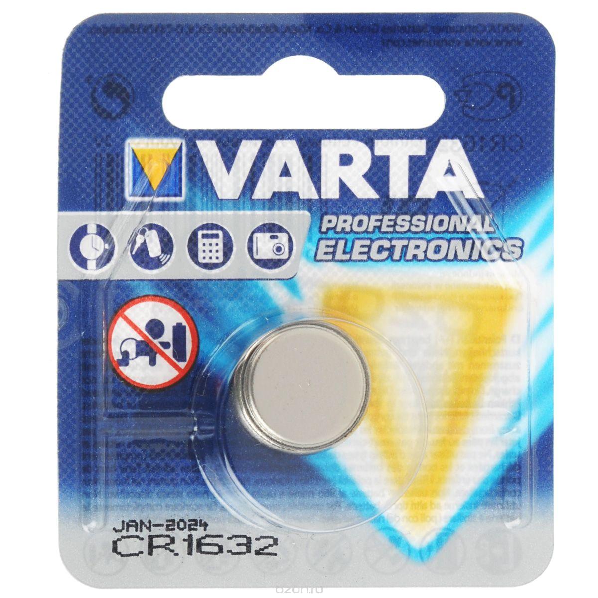 Батарейка Varta "Professional Electronics", тип CR1632, 3v, 1 шт - фото 2 - id-p44062284
