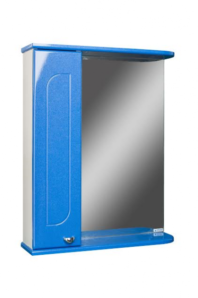 Шкаф зеркало "Радуга Синий Металлик 55" левый - фото 1 - id-p44095502
