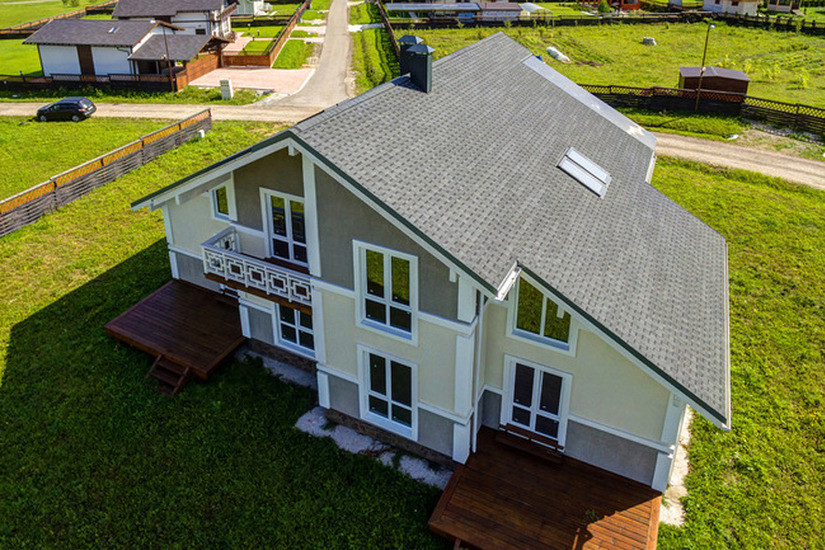Двухслойная ламинированная кровля Shinglas Ранчо Серый