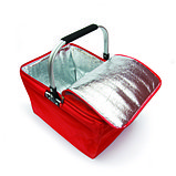 Сумка-термос складная термоизоляционная «Корзинка для пикника» [26, 28 литров] (Красный), фото 2