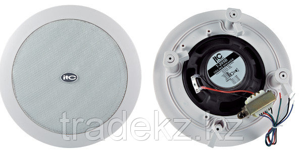 ITC T-105L потолочная акустическая система, 3-6W-100V, пластик, d-165mm, 93 dB - фото 1 - id-p44142572