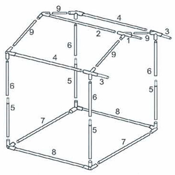 Каркас 2,0x3,0 м для палатки торговой «Домик»