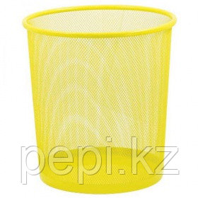 Корзина для бумаг ZiBi, круглая, желтая h 27см d 24cм