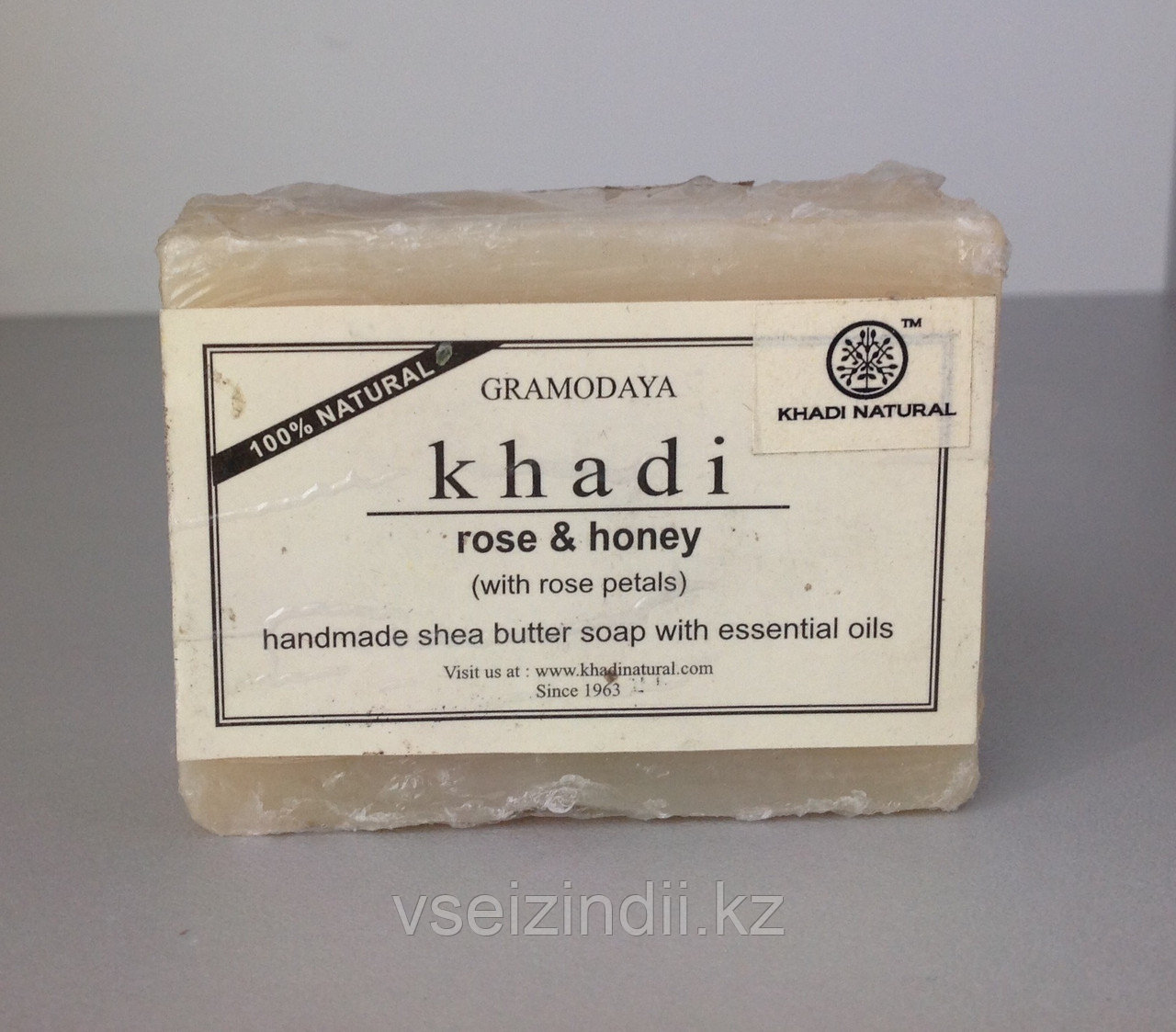 Натуральное мыло "Роза и Мед" Кхади, 125 грамм