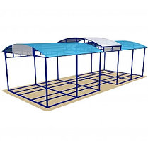 Теневой навес, на раме, ступенчатая крыша, без пола (без декораций) МФ-1.13.06.00