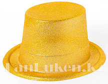 Шляпа карнавальная блестящая (желтая)