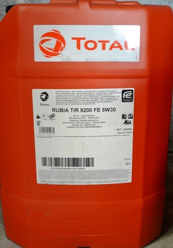 Total RUBIA TIR 9200 FE 5W-30 дизельное синтетическое масло 20л - фото 2 - id-p44310993