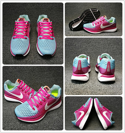 Кроссовки nike air zoom pegasus 34 сине-розовые 36-39, фото 2