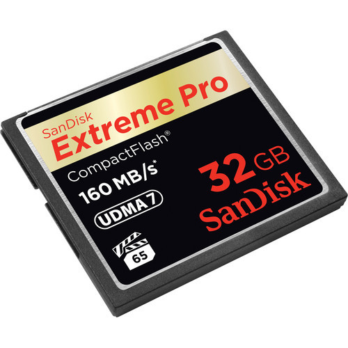 Карта памяти SanDisk Extreme PRO CompactFlash 32 Gb, 160 MB/s, скорость 1000x