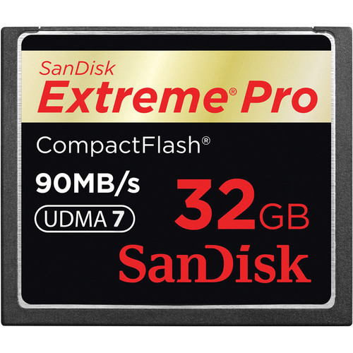 Карта памяти SanDisk Extreme PRO CompactFlash 32 Gb, 90 MB/s, скорость 600x