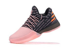 Баскетбольные кроссовки Adidas Harden Vol.1 from James Harden черно-розовые, фото 2