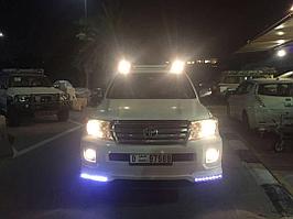 Рейлинги с фонарями для Toyota Land Cruiser LC200 2008-2017