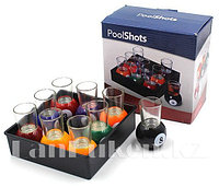 Настольная алкогольная игра Poolshots (Пьяный бильярд) 9 рюмок