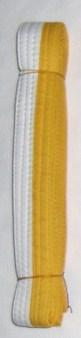 Пояс для кимоно 200 см желто-белый - фото 2 - id-p44380391