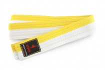 Пояс для кимоно 200 см желто-белый - фото 1 - id-p44380391