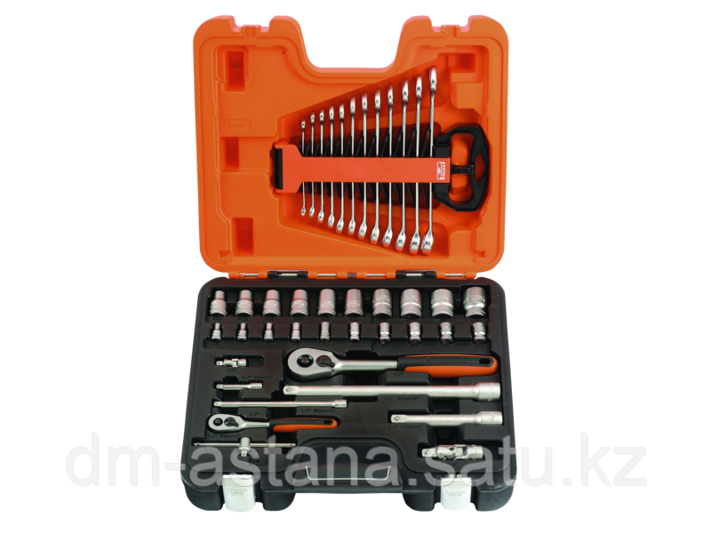 1/4" и 1/2" Набор торцевых головок, пластиковый кейс, 41 предмет