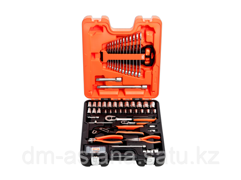 1/4" и 1/2" Набор торцевых головок, пластиковый кейс, 81 предмет