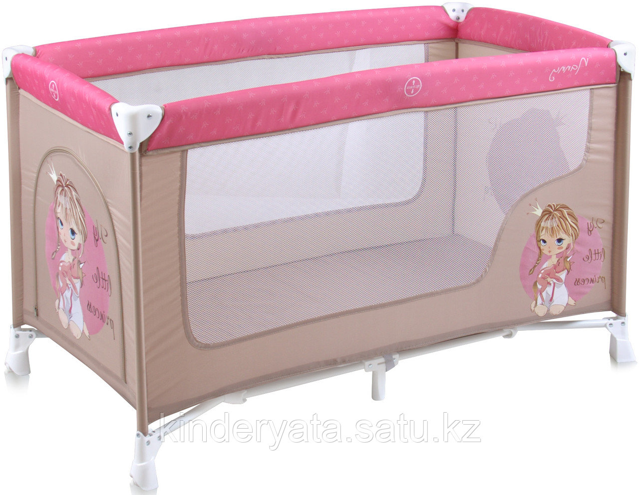 Кровать-манеж Lorelli Nanny 1 розово-бежевый